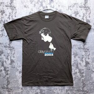 VTG Clay Aiken 2004 Tour T Shirt Medium Gildan Heavyweight Concert Tee CHest 38"